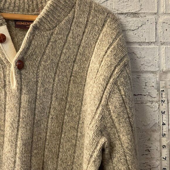 Vintage Dimension Mens Milford Half Button Wool Blend Sweater XL - Picture 2 of 9